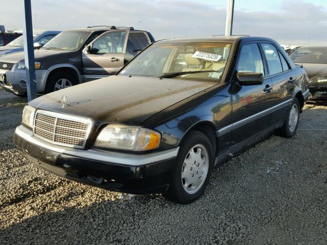 WDBHA22E2SF249726 - 1995 MERCEDES-BENZ C 220 BLACK photo 2