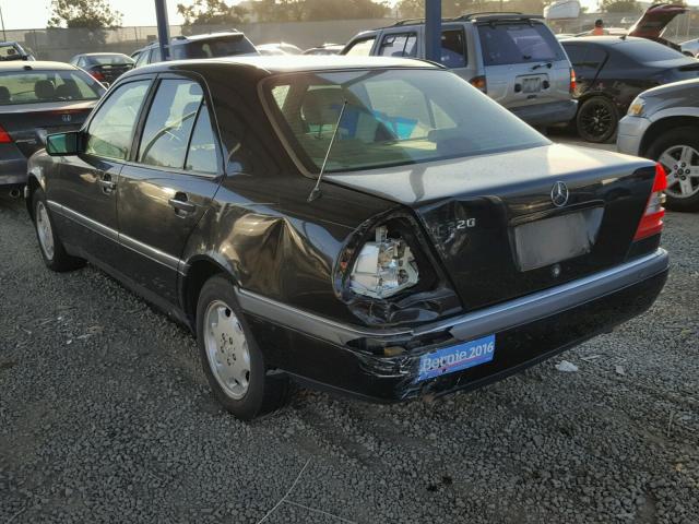 WDBHA22E2SF249726 - 1995 MERCEDES-BENZ C 220 BLACK photo 3