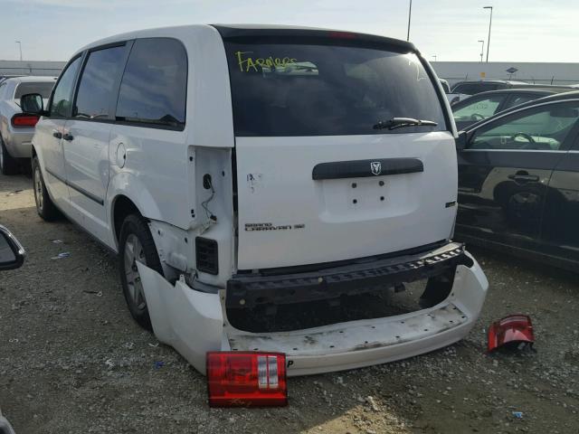 1D8HN44H58B156810 - 2008 DODGE GRAND CARA WHITE photo 3