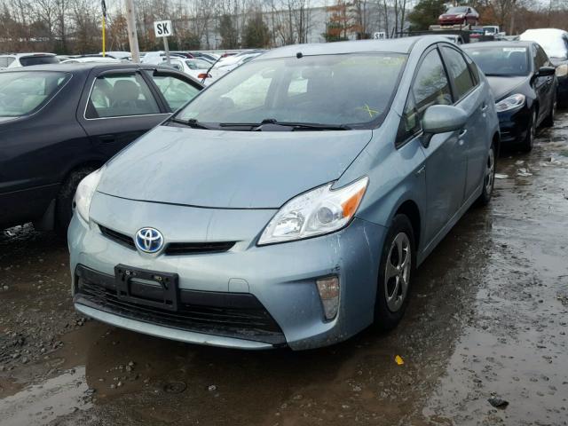 JTDKN3DU9D1624582 - 2013 TOYOTA PRIUS BLUE photo 2