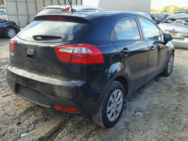 KNADM5A35C6016284 - 2012 KIA RIO LX BLACK photo 4