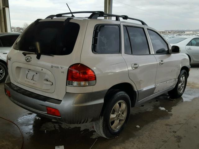 KM8SC13D85U950431 - 2005 HYUNDAI SANTA FE G WHITE photo 4