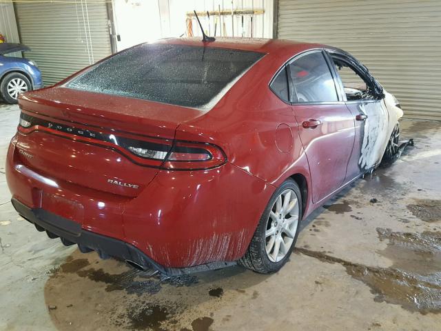 1C3CDFBA3DD200691 - 2013 DODGE DART SXT RED photo 4