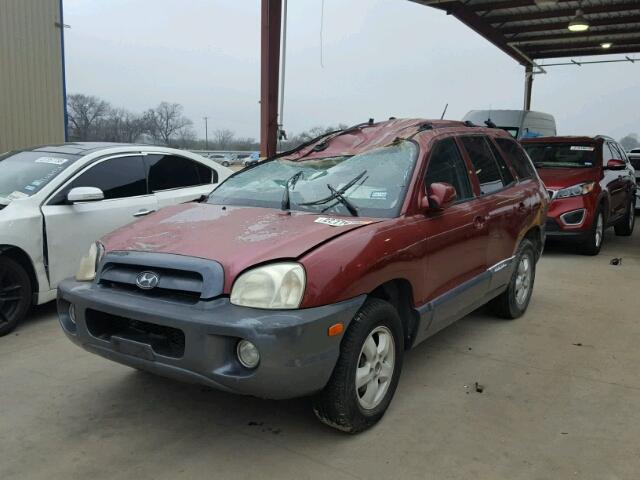 KM8SC13D45U879910 - 2005 HYUNDAI SANTA FE G RED photo 2