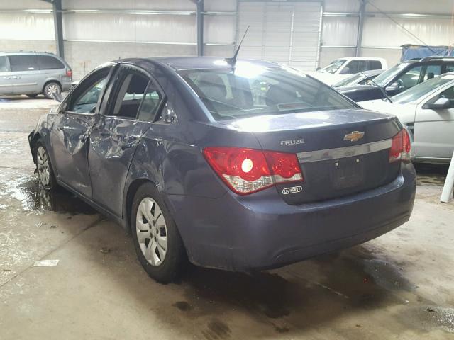 1G1PA5SGXE7377400 - 2014 CHEVROLET CRUZE LS BLUE photo 3