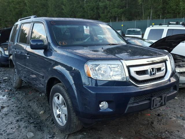 5FNYF4H5XBB105433 - 2011 HONDA PILOT EXL BLUE photo 1