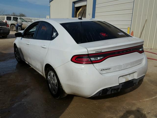 1C3CDFAA0FD165497 - 2015 DODGE DART SE WHITE photo 3