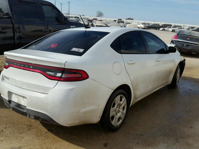 1C3CDFAA0FD165497 - 2015 DODGE DART SE WHITE photo 4