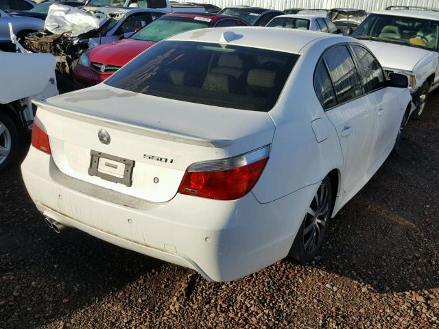 WBANB53586CP00776 - 2006 BMW 550 I WHITE photo 4