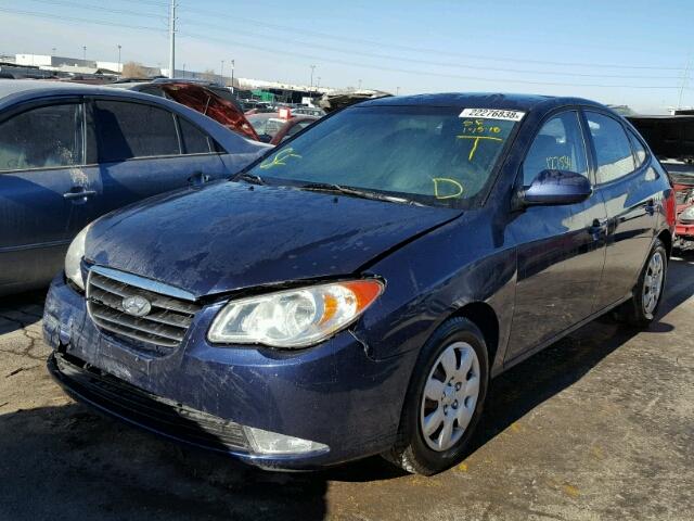 KMHDU46DX8U340439 - 2008 HYUNDAI ELANTRA GL BLUE photo 2