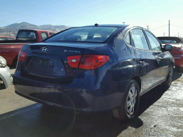 KMHDU46DX8U340439 - 2008 HYUNDAI ELANTRA GL BLUE photo 4