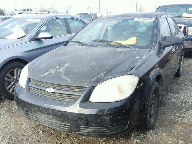 1G1AK52FX57509016 - 2005 CHEVROLET COBALT BLACK photo 2