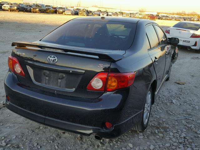 1NXBU40E39Z101129 - 2009 TOYOTA COROLLA BA BLACK photo 4