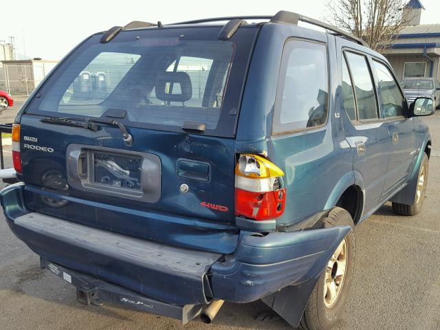 4S2CM58WXX4310431 - 1999 ISUZU RODEO S GREEN photo 4