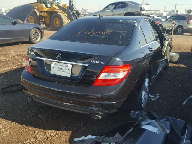 WDDGF8BB4BR133844 - 2011 MERCEDES-BENZ C 300 4MAT BLACK photo 4