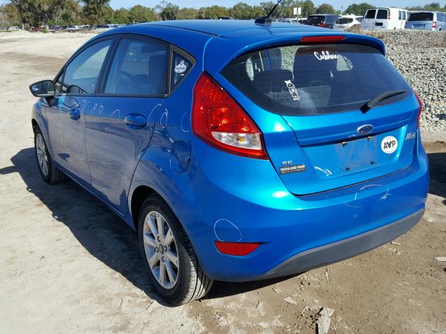 3FADP4EJ6CM118289 - 2012 FORD FIESTA SE BLUE photo 3