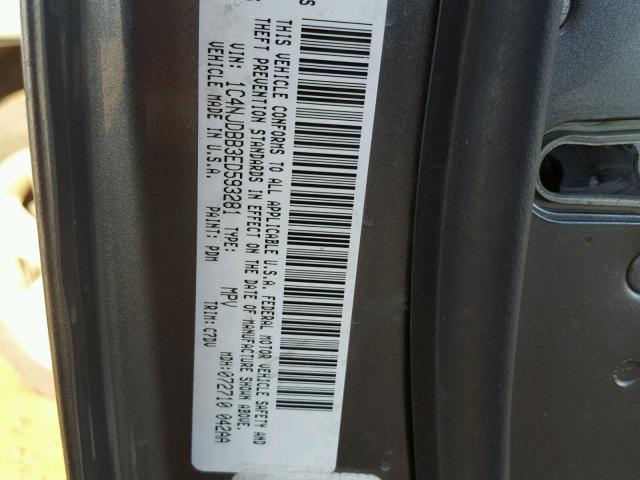 1C4NJDBB3ED593281 - 2014 JEEP COMPASS SP SILVER photo 10