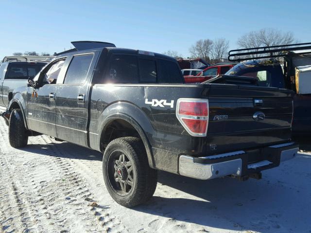 1FTFW1ET6DKF55840 - 2013 FORD F150 SUPER BLACK photo 3