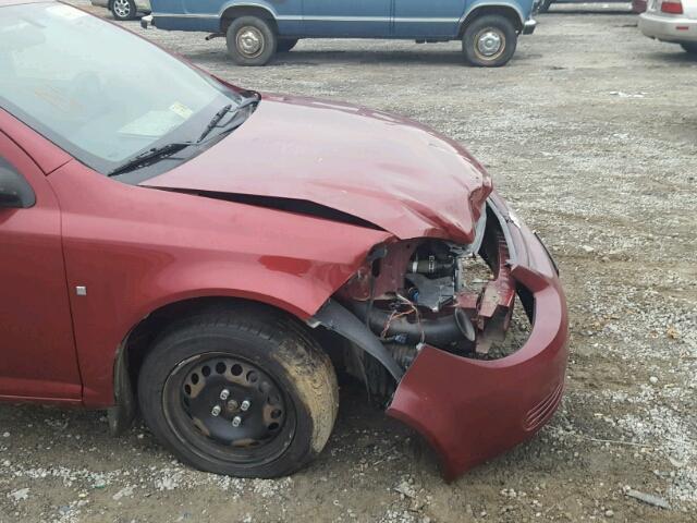 1G1AL18F987237169 - 2008 CHEVROLET COBALT LT RED photo 9