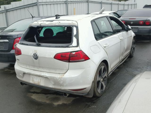 3VW5T7AU8FM061929 - 2015 VOLKSWAGEN GTI WHITE photo 4