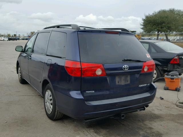 5TDZK23C97S046582 - 2007 TOYOTA SIENNA CE BLUE photo 3