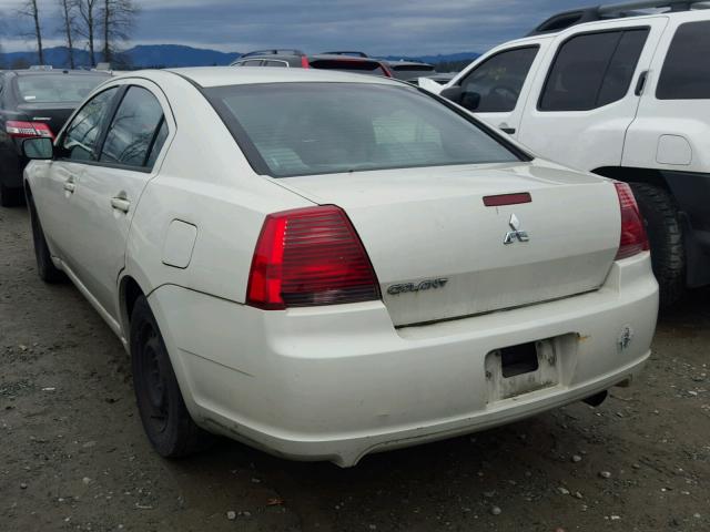 4A3AB36F77E056667 - 2007 MITSUBISHI GALANT ES WHITE photo 3