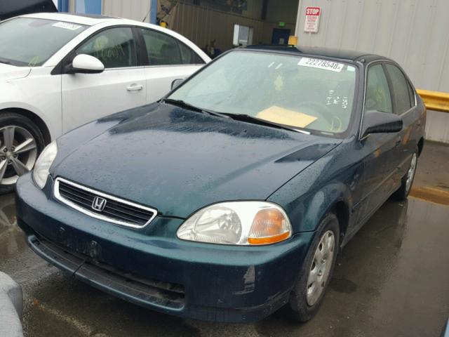 JHMEJ6675WS010061 - 1998 HONDA CIVIC LX GREEN photo 2