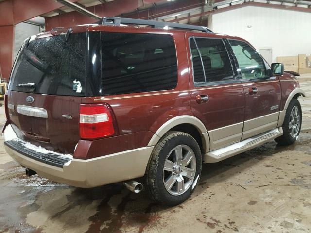 1FMFU185X7LA53278 - 2007 FORD EXPEDITION MAROON photo 4