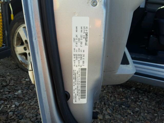 2D8HN54P68R805318 - 2008 DODGE GRAND CARA SILVER photo 10