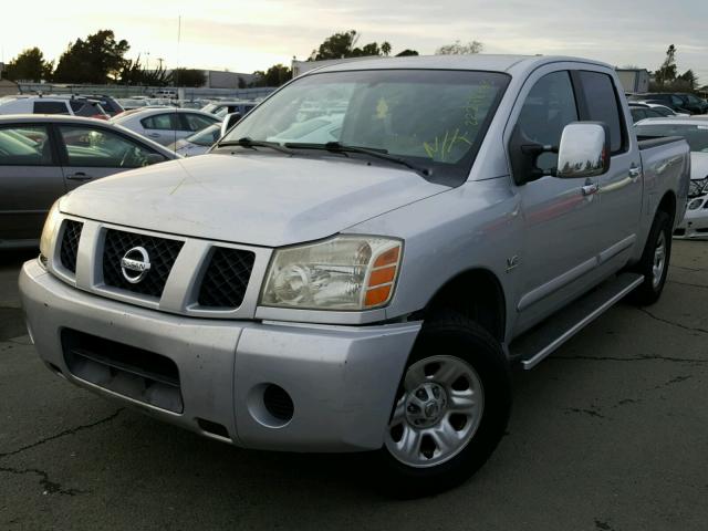 1N6AA07A74N501473 - 2004 NISSAN TITAN XE SILVER photo 2