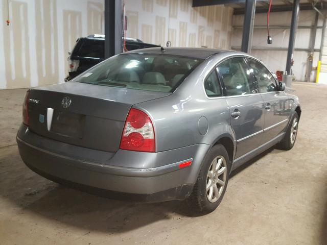 WVWPD63B24E037398 - 2004 VOLKSWAGEN PASSAT GLS GRAY photo 4