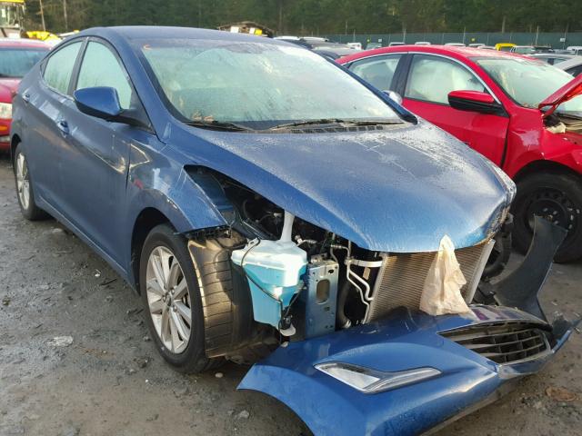 KMHDH4AE6FU382995 - 2015 HYUNDAI ELANTRA SE BLUE photo 1