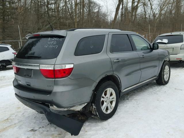 1D4RE4GGXBC720753 - 2011 DODGE DURANGO CR GRAY photo 4