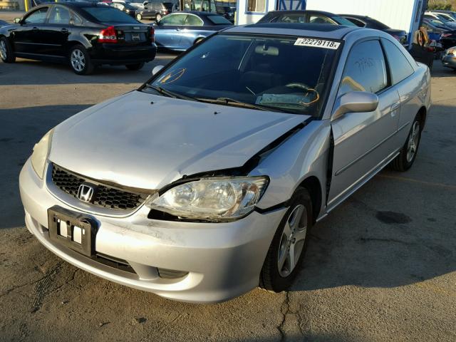 1HGEM22014L057543 - 2004 HONDA CIVIC EX SILVER photo 2