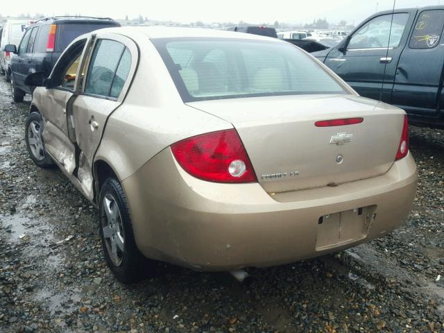 1G1AK55F067790157 - 2006 CHEVROLET COBALT LS GOLD photo 3