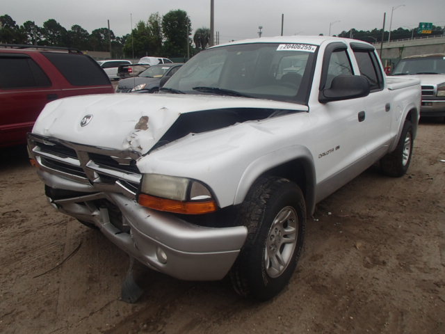 1B7HL48X82S690641 - 2002 DODGE DAKOTA QUA WHITE photo 2