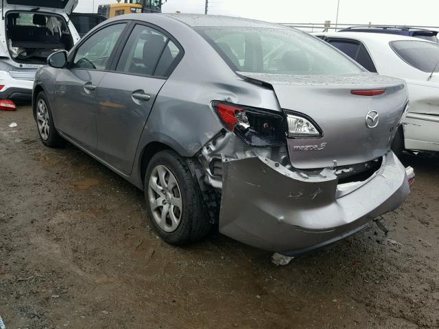 JM1BL1SG3A1255592 - 2010 MAZDA 3 I GRAY photo 3