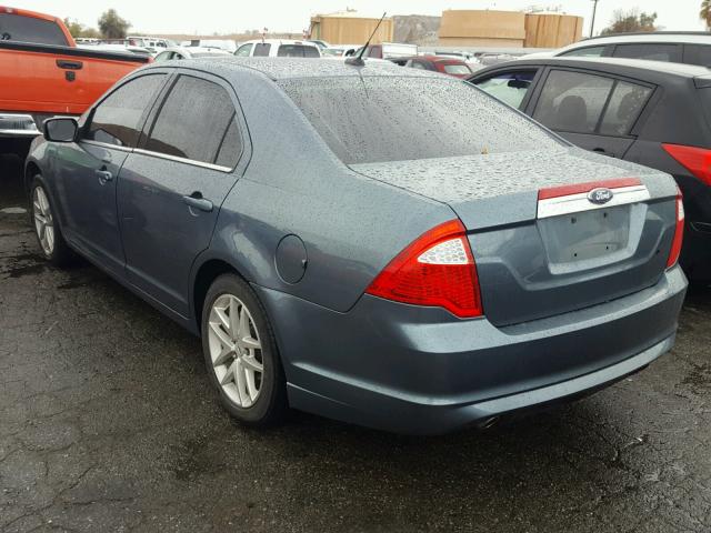 3FAHP0JG5BR244083 - 2011 FORD FUSION SEL BLUE photo 3