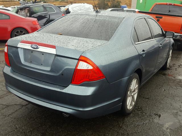 3FAHP0JG5BR244083 - 2011 FORD FUSION SEL BLUE photo 4