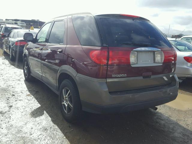 3G5DA03E44S570949 - 2004 BUICK RENDEZVOUS MAROON photo 3