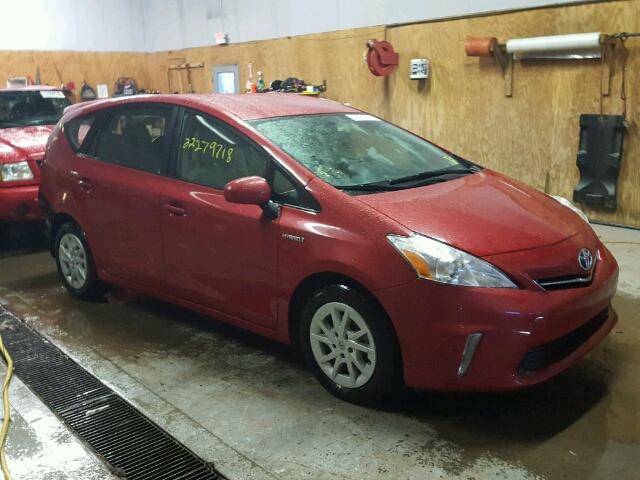 JTDZN3EU2C3049287 - 2012 TOYOTA PRIUS V RED photo 1