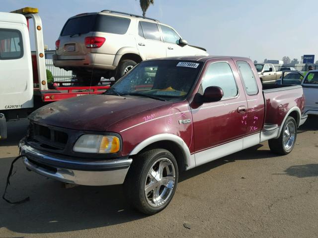 2FTEX07L5VCA41919 - 1997 FORD F150 MAROON photo 2