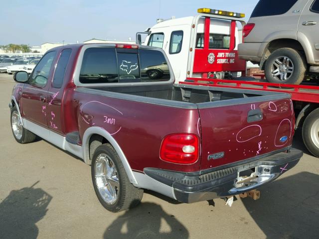 2FTEX07L5VCA41919 - 1997 FORD F150 MAROON photo 3