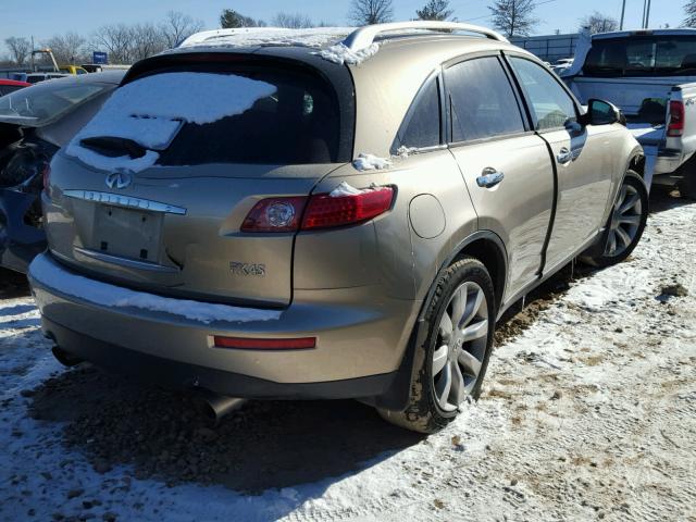 JNRBS08W94X404391 - 2004 INFINITI FX45 TAN photo 4