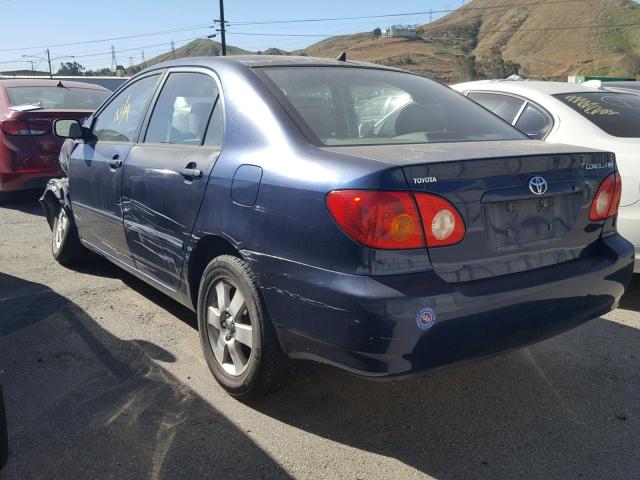 JTDBR32E032004826 - 2003 TOYOTA COROLLA CE BLUE photo 3