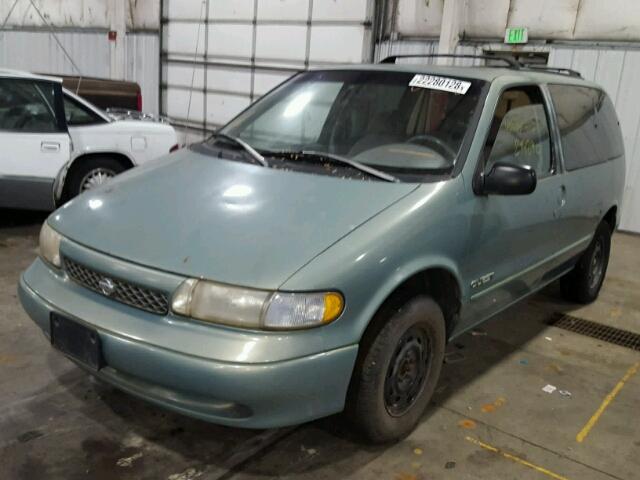 4N2DN1117VD827037 - 1997 NISSAN QUEST XE GREEN photo 2