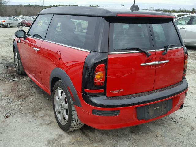 WMWML33579TX50280 - 2009 MINI COOPER CLU RED photo 3