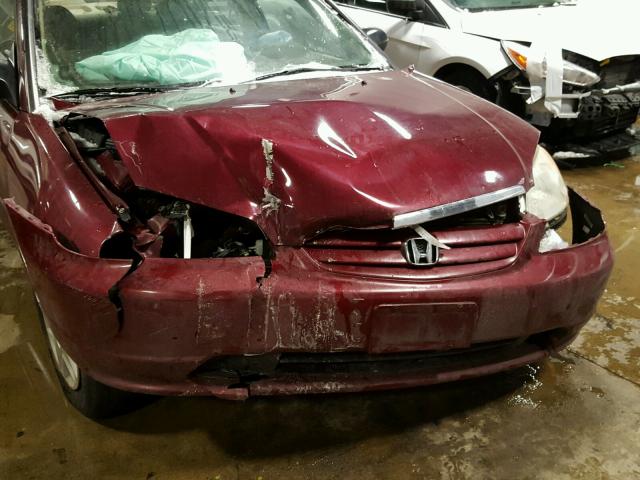 2HGES15503H515799 - 2003 HONDA CIVIC LX MAROON photo 9