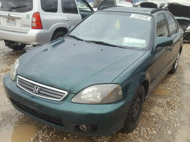 1HGEJ8546XL031003 - 1999 HONDA CIVIC EX GREEN photo 2