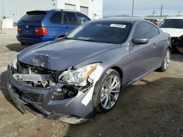 JNKCV64E39M600376 - 2009 INFINITI G37 BASE SILVER photo 2